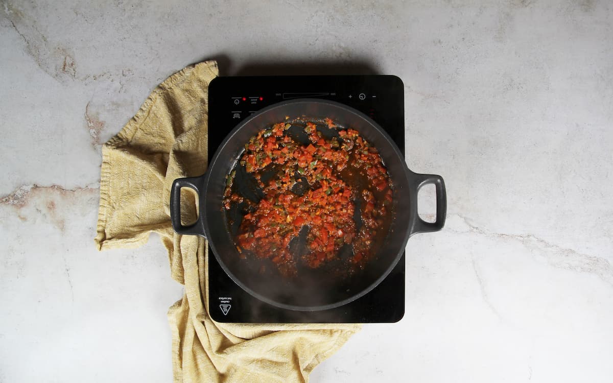 Preparación inicial del sofrito