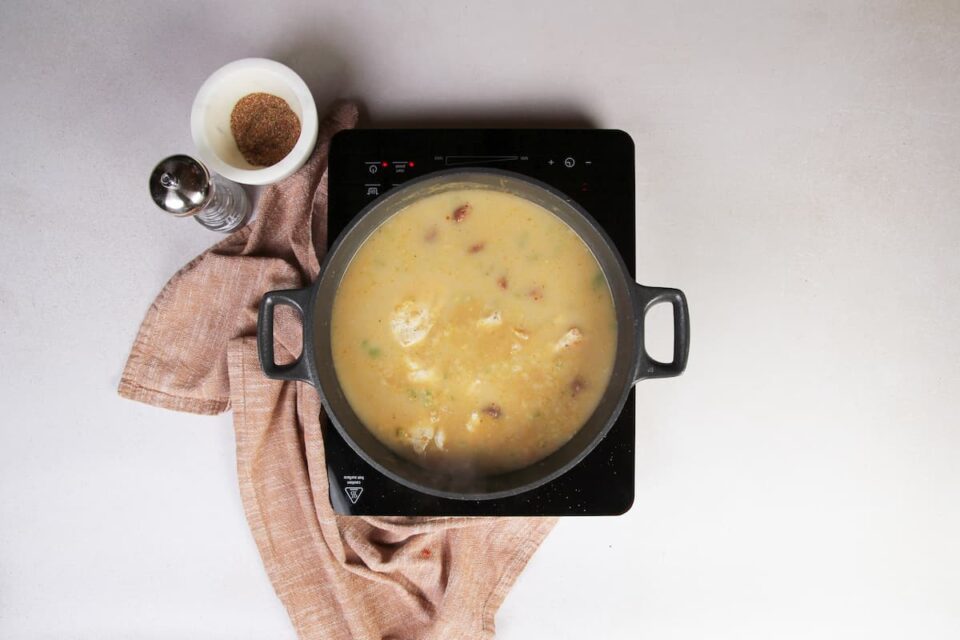 Cocinado lento del gumbo