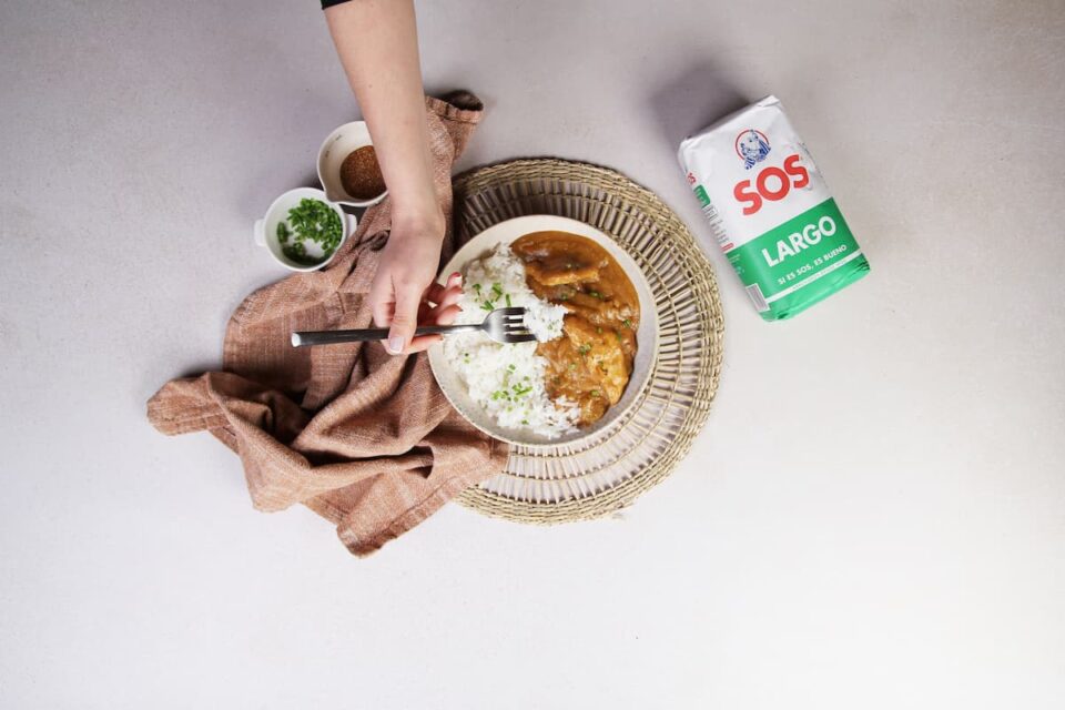 Cocción del arroz y presentación final