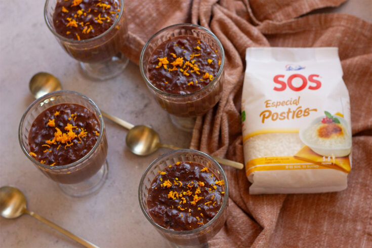 arroz con leche y chocolate