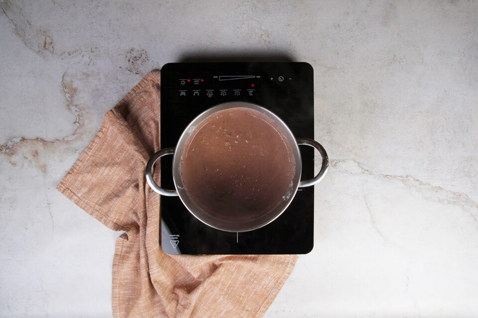 arroz con leche y chocolate incorporar chocolate