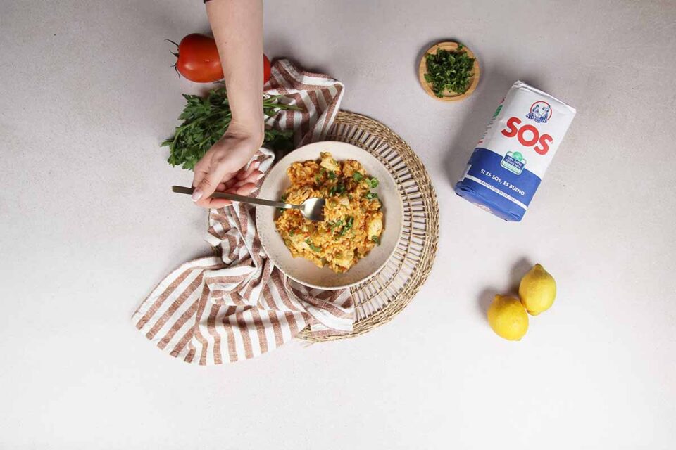 paso a paso galinhada emplatado