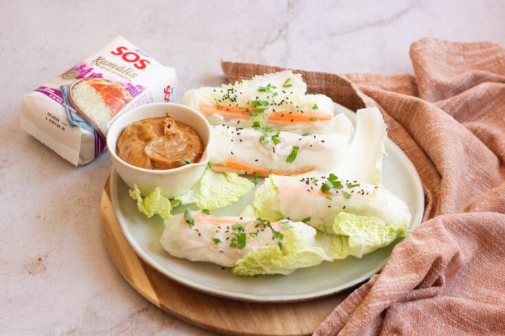 Plato final de los rollitos vietnamitas