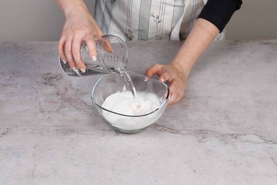 paso a paso pastel de arroz coreano mezcla