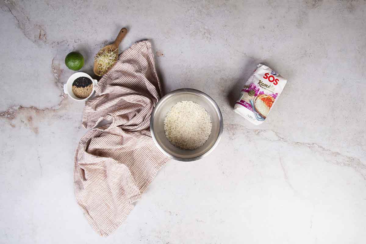 paso a paso poke de atún arroz