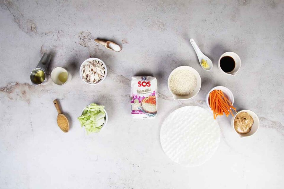 paso a paso rollitos vietnamitas ingredientes