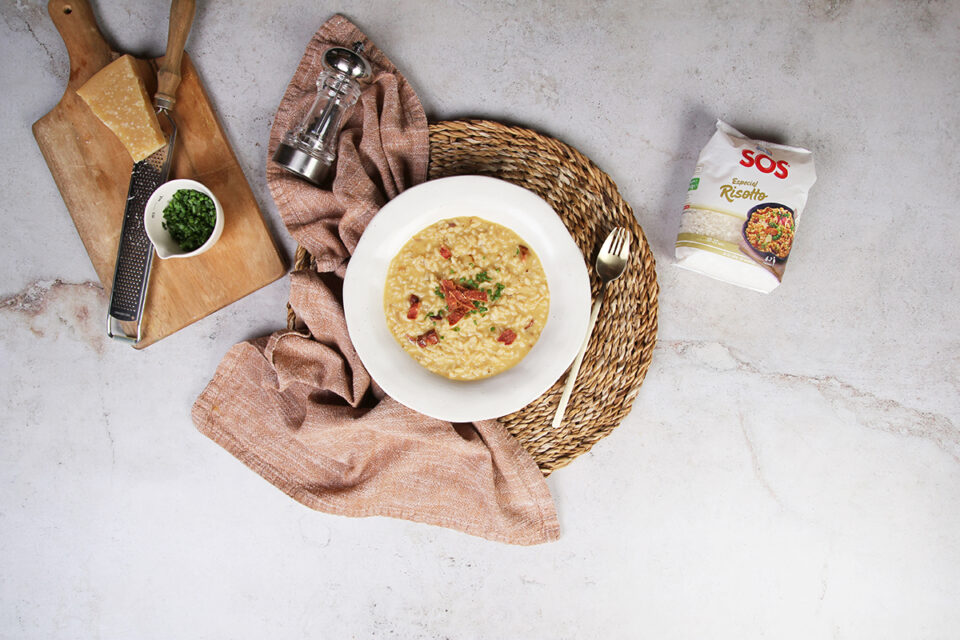 risotto carbonara emplatado2