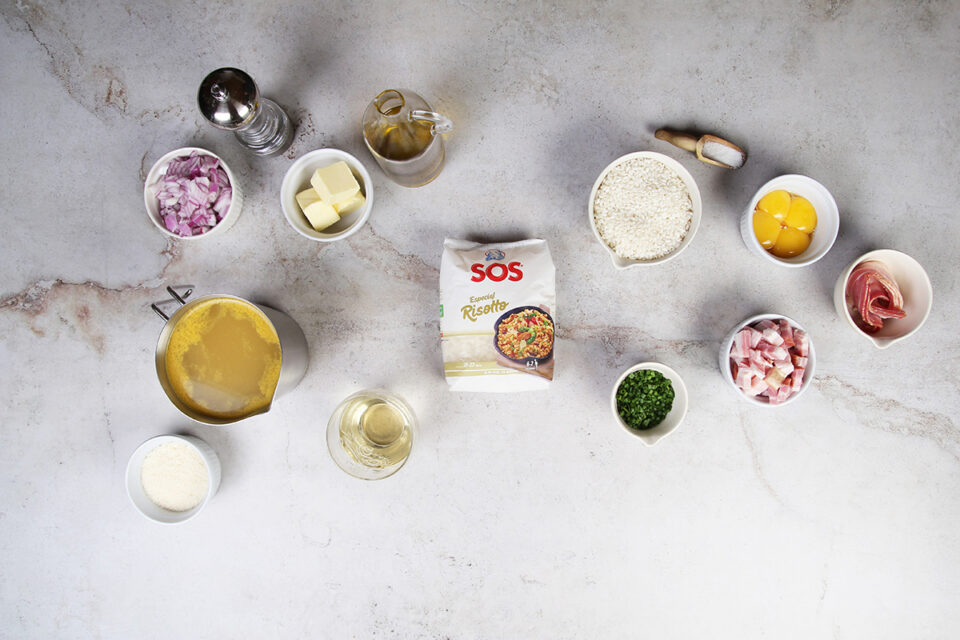 risotto carbonara ingredientes