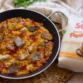 Paella de carne de cerdo