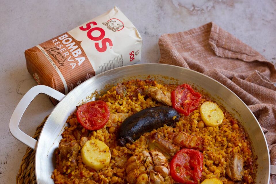 Arroz al horno en paella