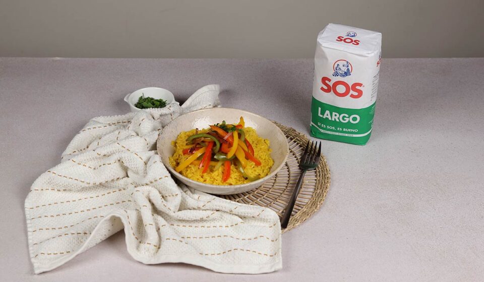 Presentación de Arroz con pimientos