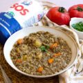 Lentejas con verduras y arroz