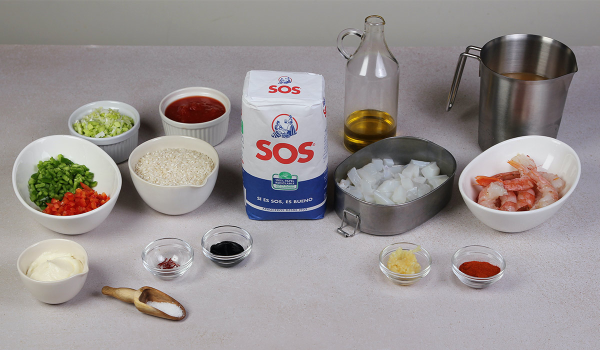 Ingredientes de arroz negro