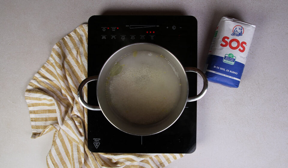 Cocer arroz en arroz con carne picada