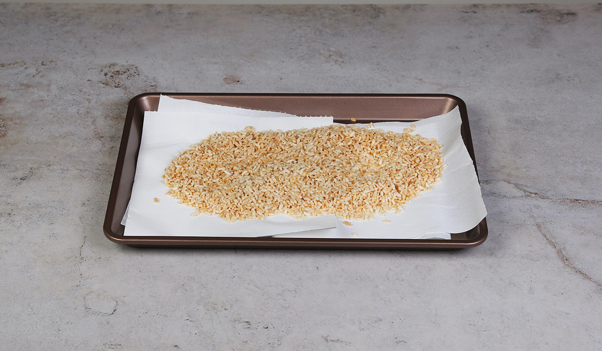 Eliminar aceite sobrante para Arroz inflado