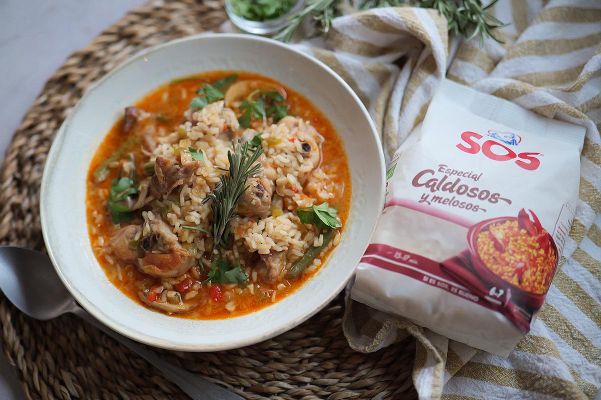 arroz caldoso conejo