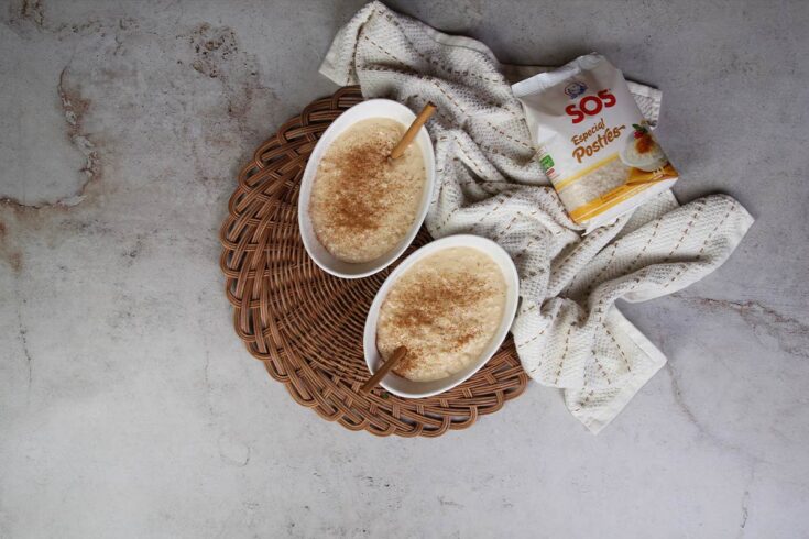 Arroz con leche y nata