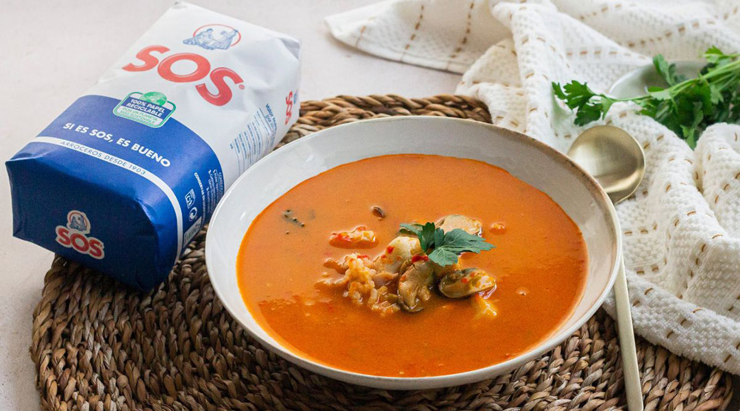 sopa de pescado con arroz