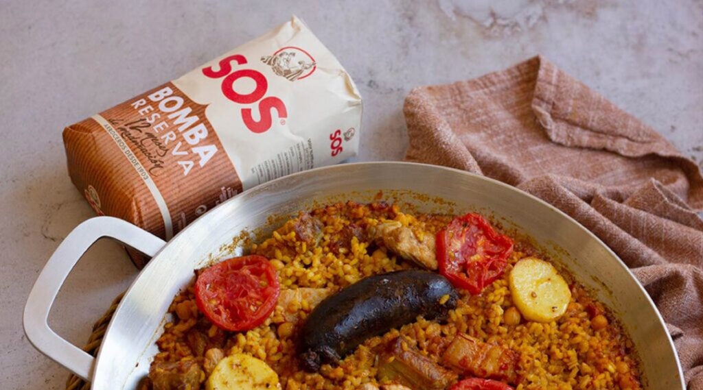 Arroz al horno en paella