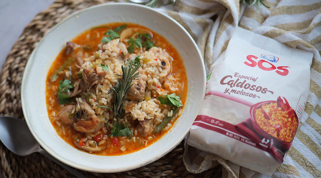arroz caldoso con conejo