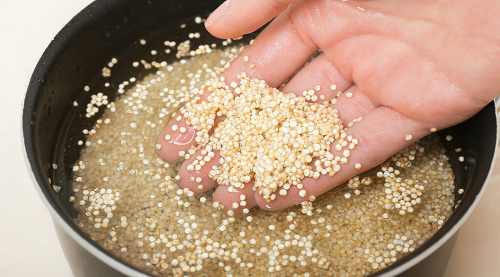 Materiales necesarios para lavar la quinoa