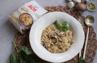 Risotto de champiñones cremoso
