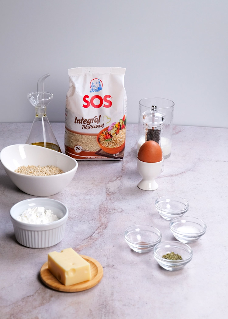 Ingredientes de buñuelos de arroz
