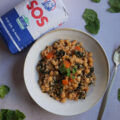 Arroz con espinaca y garbanzos