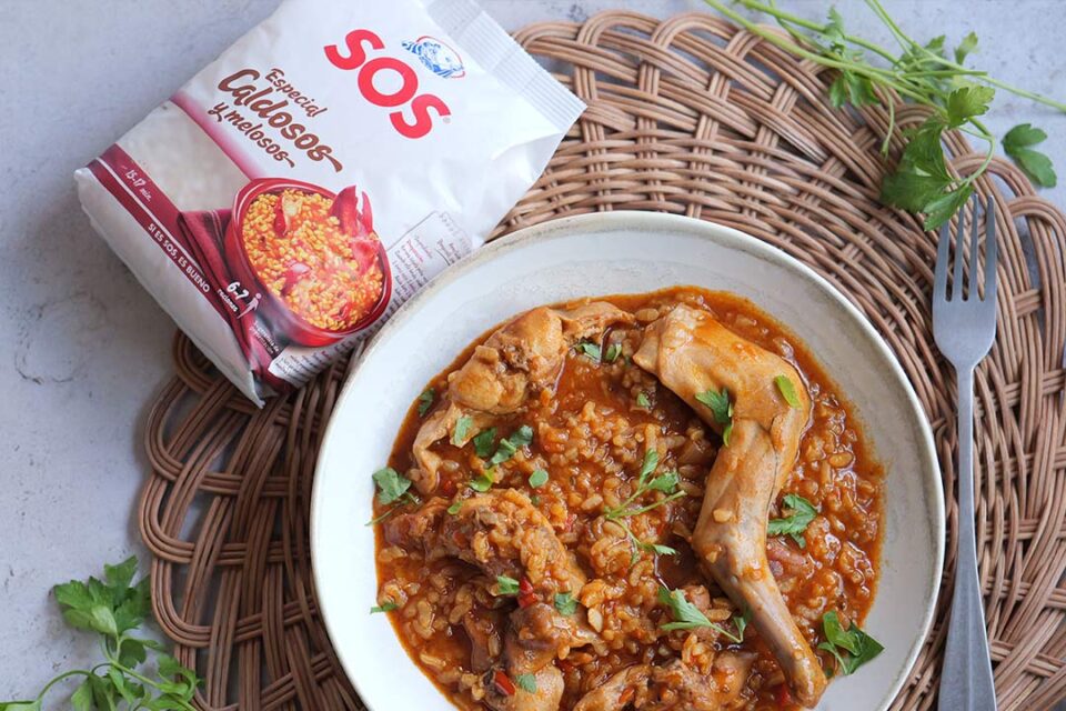 Arroz con conejo meloso al estilo de casa de abuela