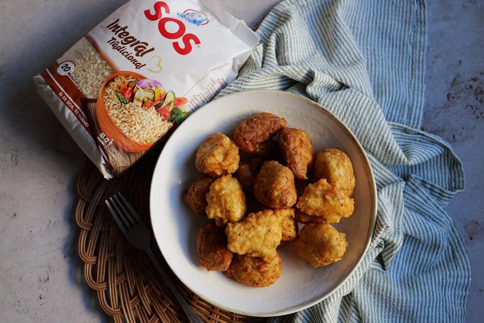 Buñuelos de arroz caseros