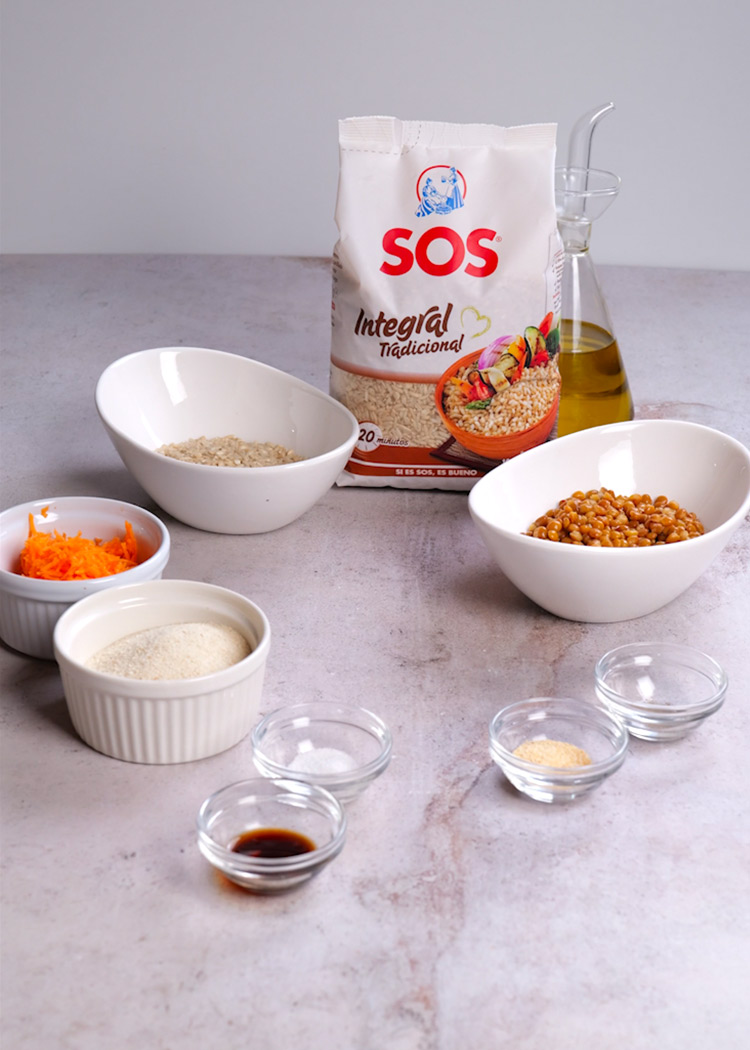 Ingredientes de Hamburguesas de arroz