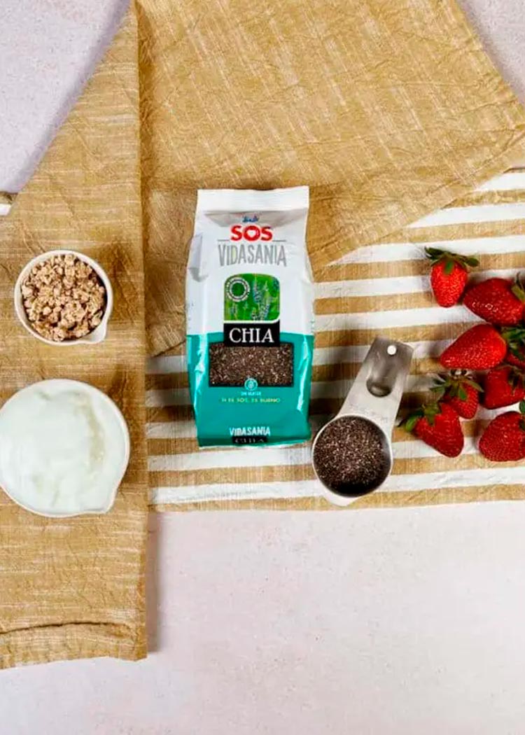 Ingredientes de pudin de chia