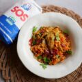 arroz con alcachofas congeladas