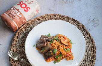 arroz con costillas y setas