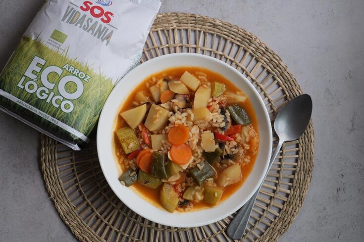 Presentación de estofado de verduras