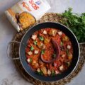 paella de pulpo y alcachofas