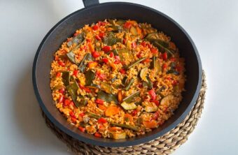 arroz integral de verduras
