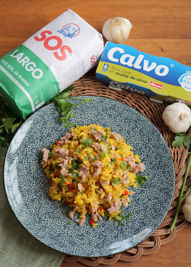 Presentación de Arroz con atún