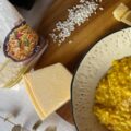 Presentación de arroz a la milanesa