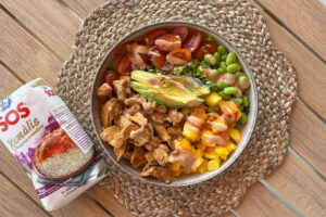 imagen receta Aprende a preparar el mejor poke bowl pollo en casa