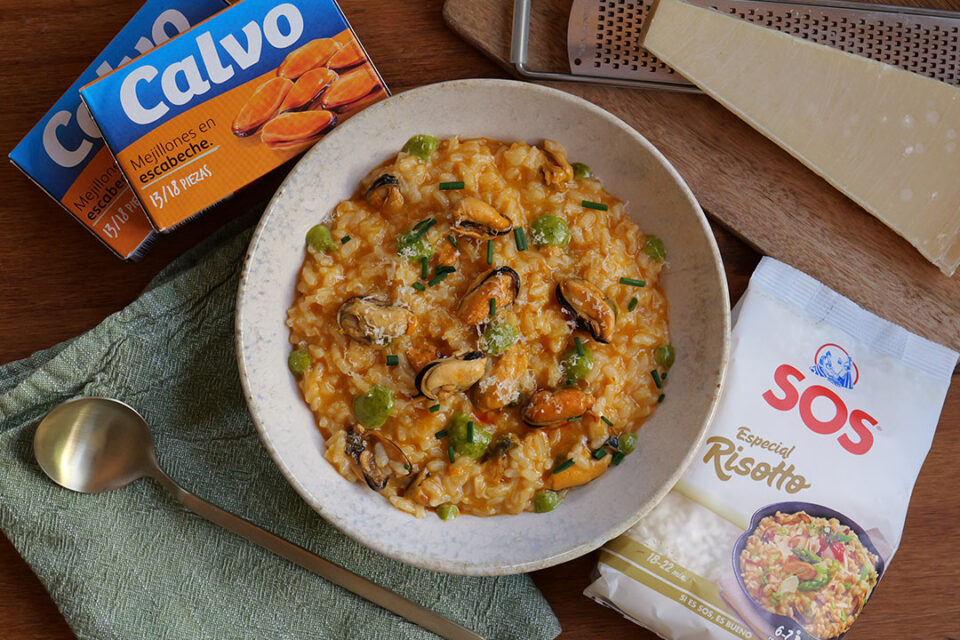 Risotto de mejillones en escabeche