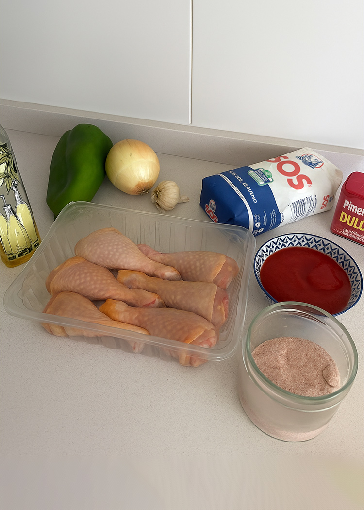 ingredientes para Arroz con pollo 