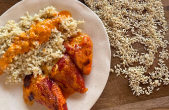 pimientos rellenos con arroz