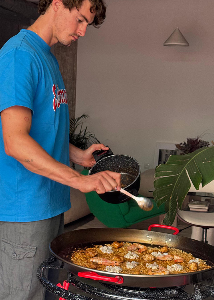 presentación Para arroz con rape y langostinos