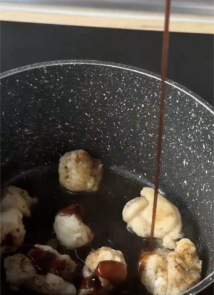 Salsa teriyaki Para arroz con rape y langostinos
