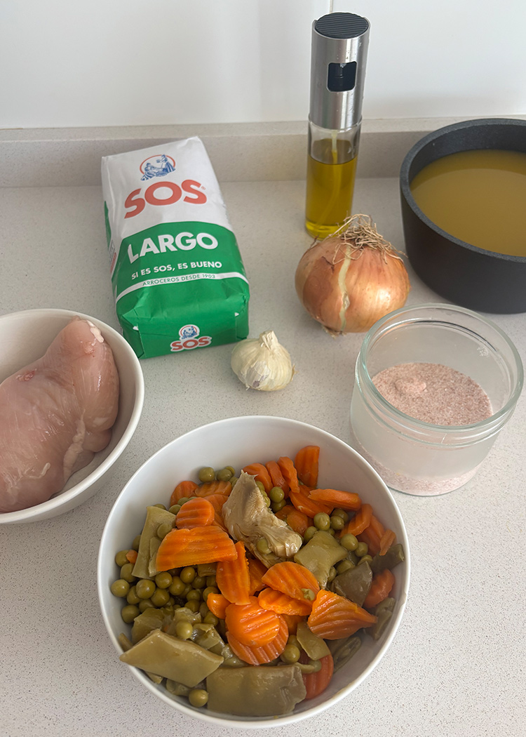 ingredientes para arroz con menestra
