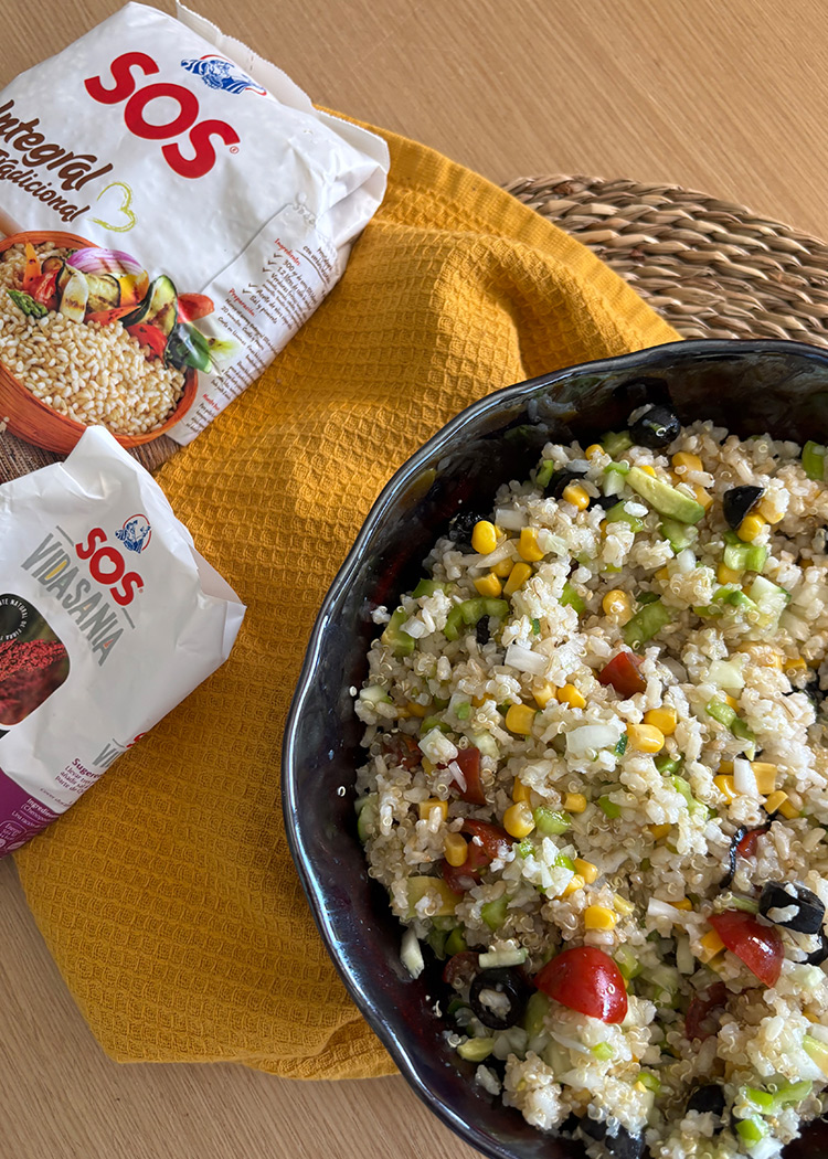 servir arroz y quinoa 