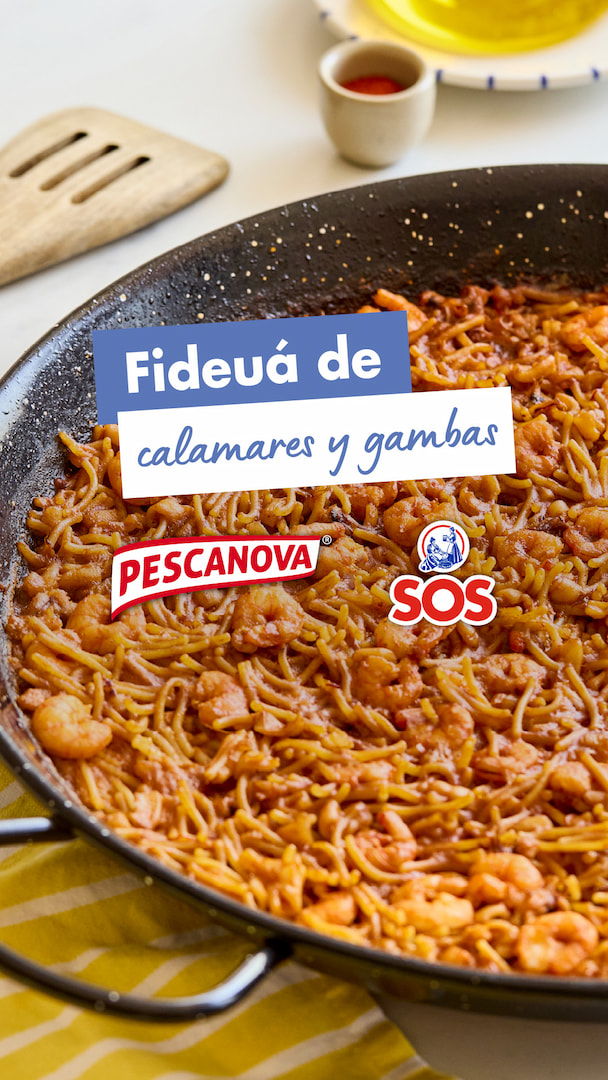 fideuá calamares gambas
