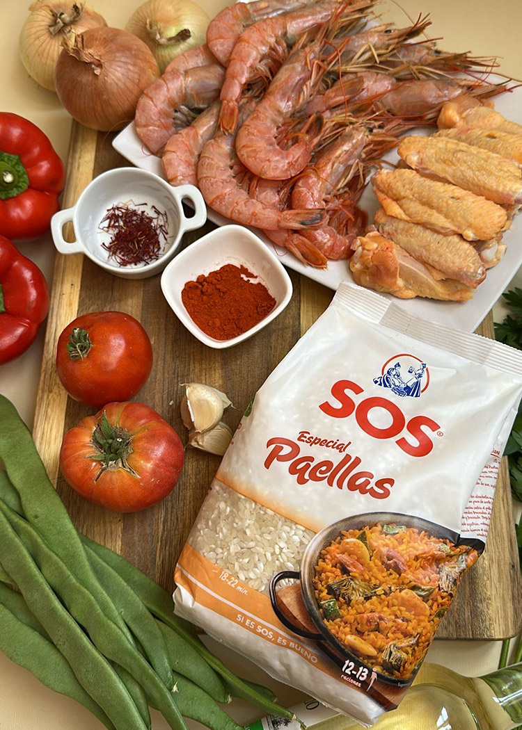 ingredientes para paella ciega