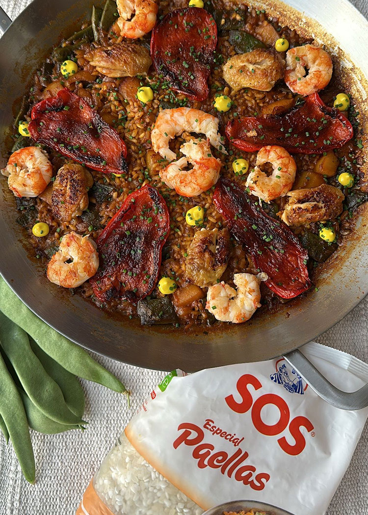 presentación para paella ciega